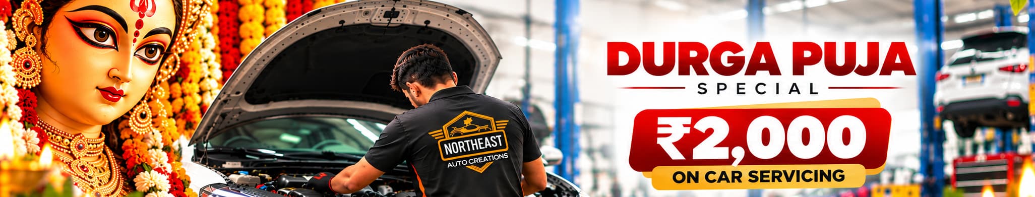 Durga Puja special: ₹2,000 offer on car servicing at Northeast Auto Creations